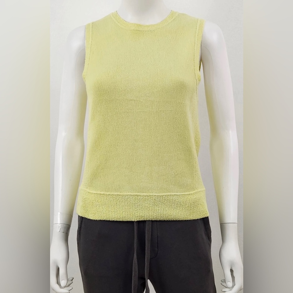 CURRENT AIR Terry Cloth Tank Top in Yellow